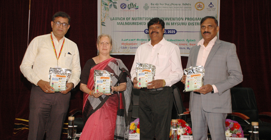 Launch of Nutritional Intervention Program for Malnourished Children in Mysuru District sponsored by M/s Bank Note Paper Mill India Pvt Ltd.