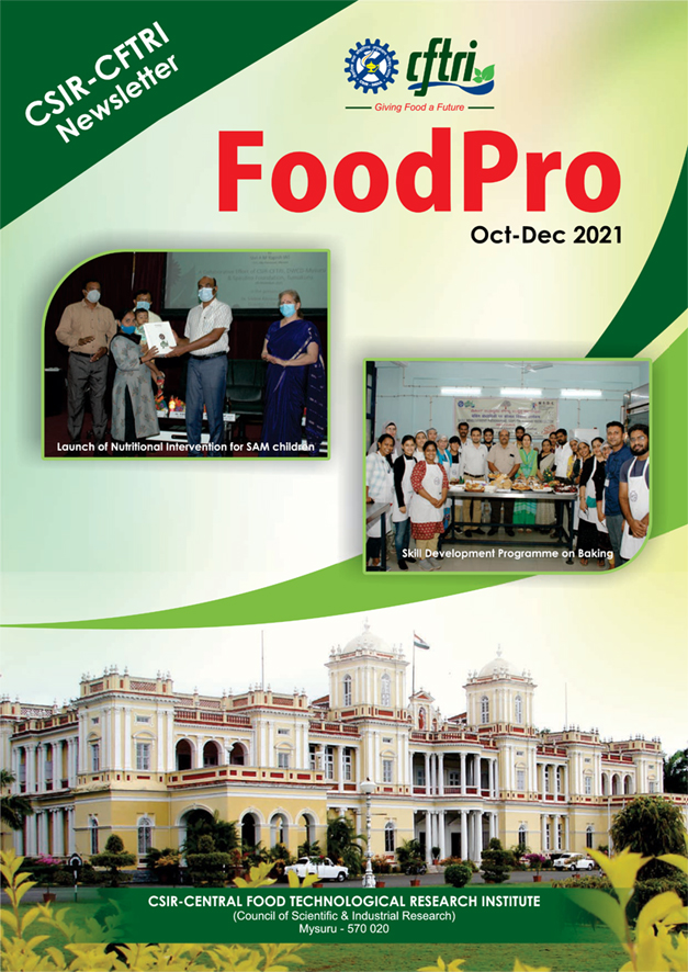 Cover of FoodPro, the CSIR-CFTRI newsletter, October-December 2021