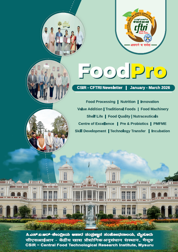 Cover of FoodPro, the CSIR-CFTRI newsletter, January-March 2026