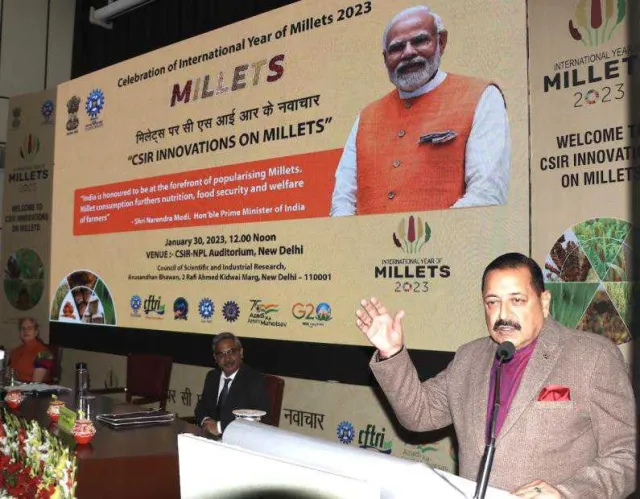Dr. Jitendra Singh speaking at the CSIR Innovations on Millets event, New Delhi